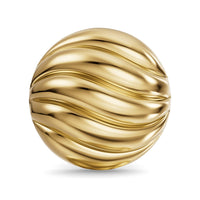 Sculpted Cable Stud Earrings 18K Yellow Gold, 9mm