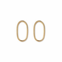Fernando Jorge 18K Yellow Gold Single Short Chain Hoop Earrings