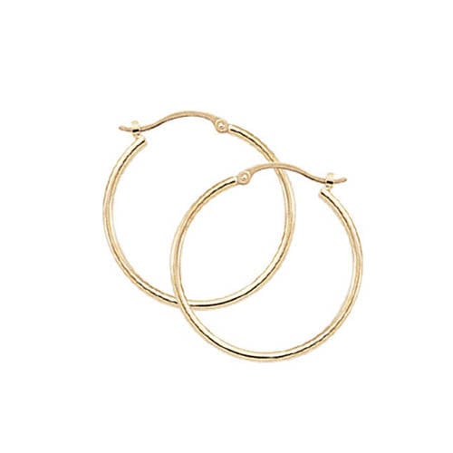 14K Yellow Gold Hoop Earrings