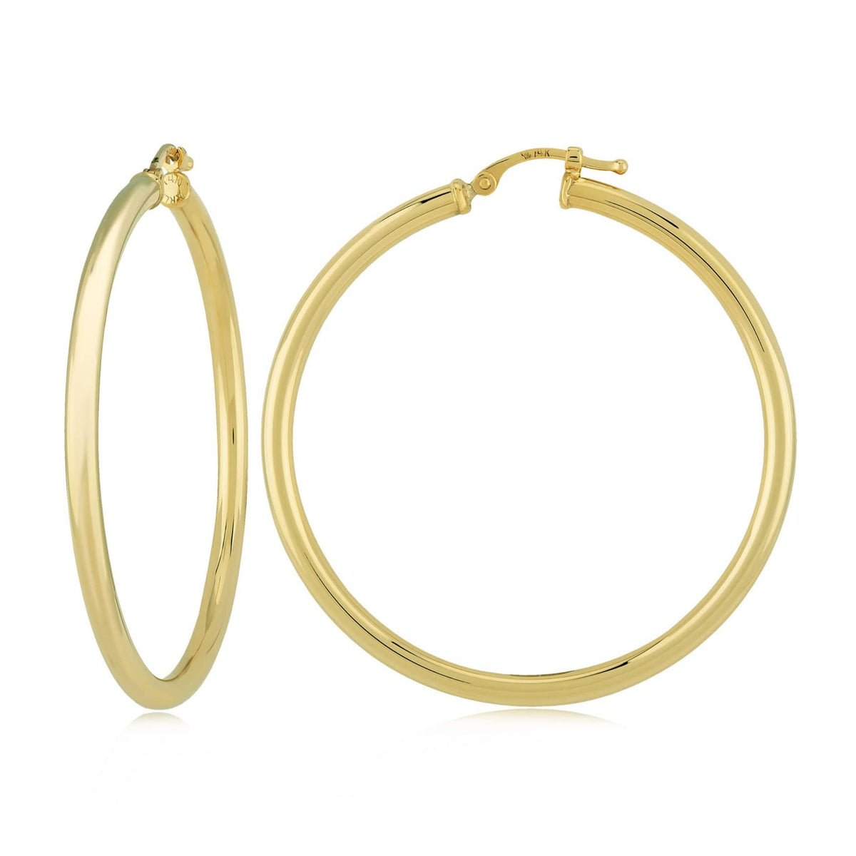 14K Yellow Gold Hoop Earrings