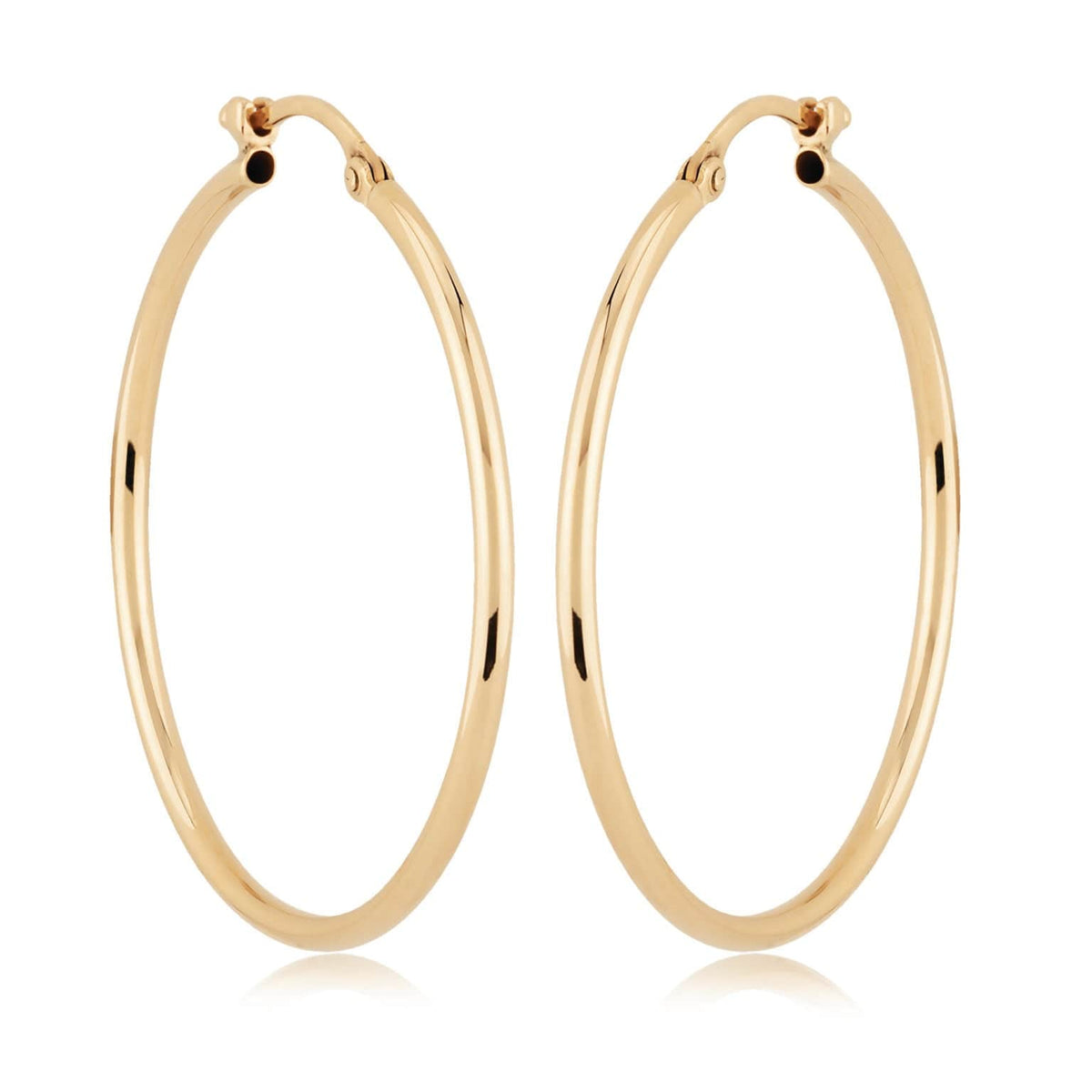 14K Yellow Gold Hoop Earrings
