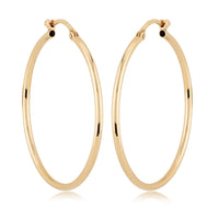 14K Yellow Gold Hoop Earrings