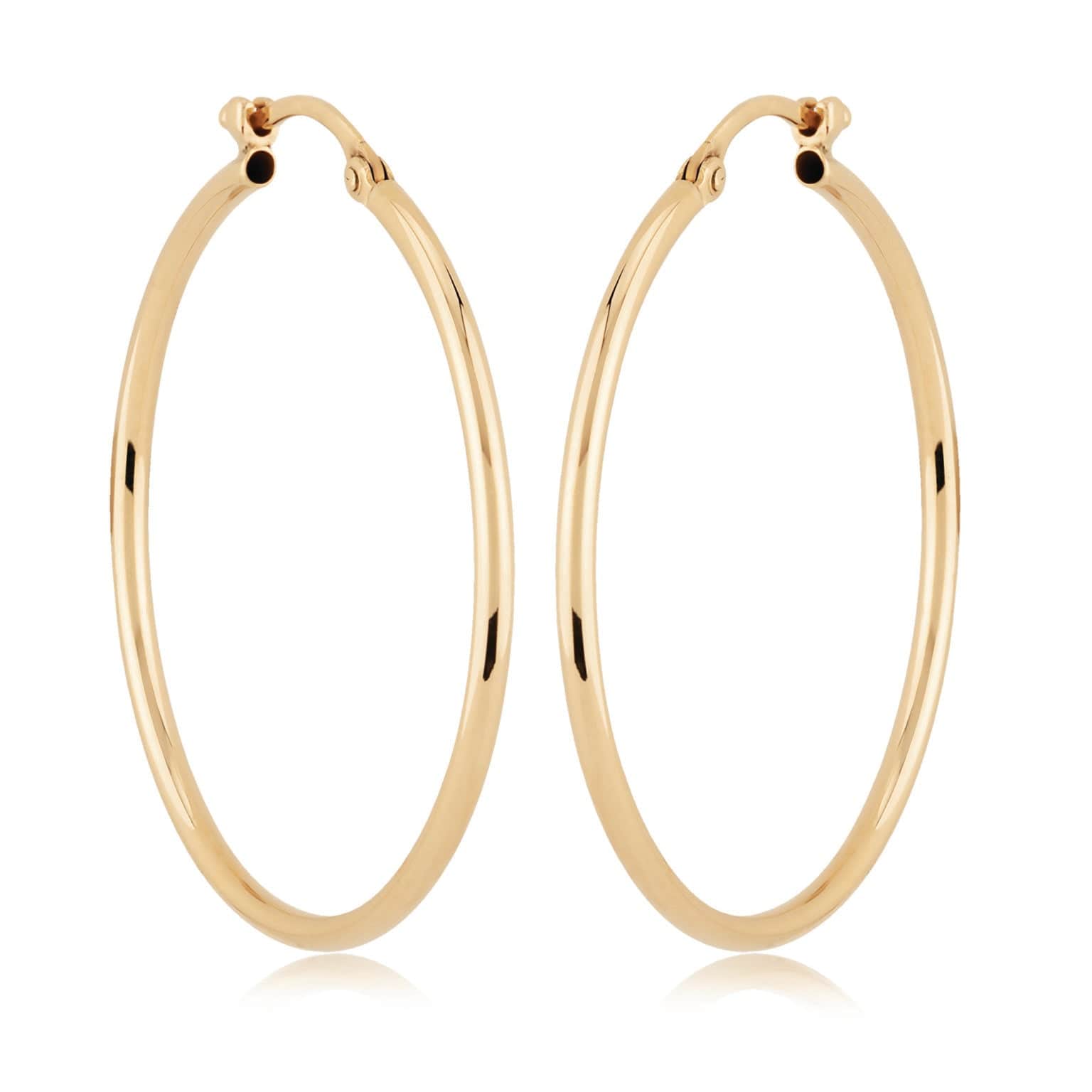14K Yellow Gold Hoop Earrings