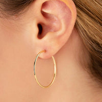 14K Yellow Gold Hoop Earrings