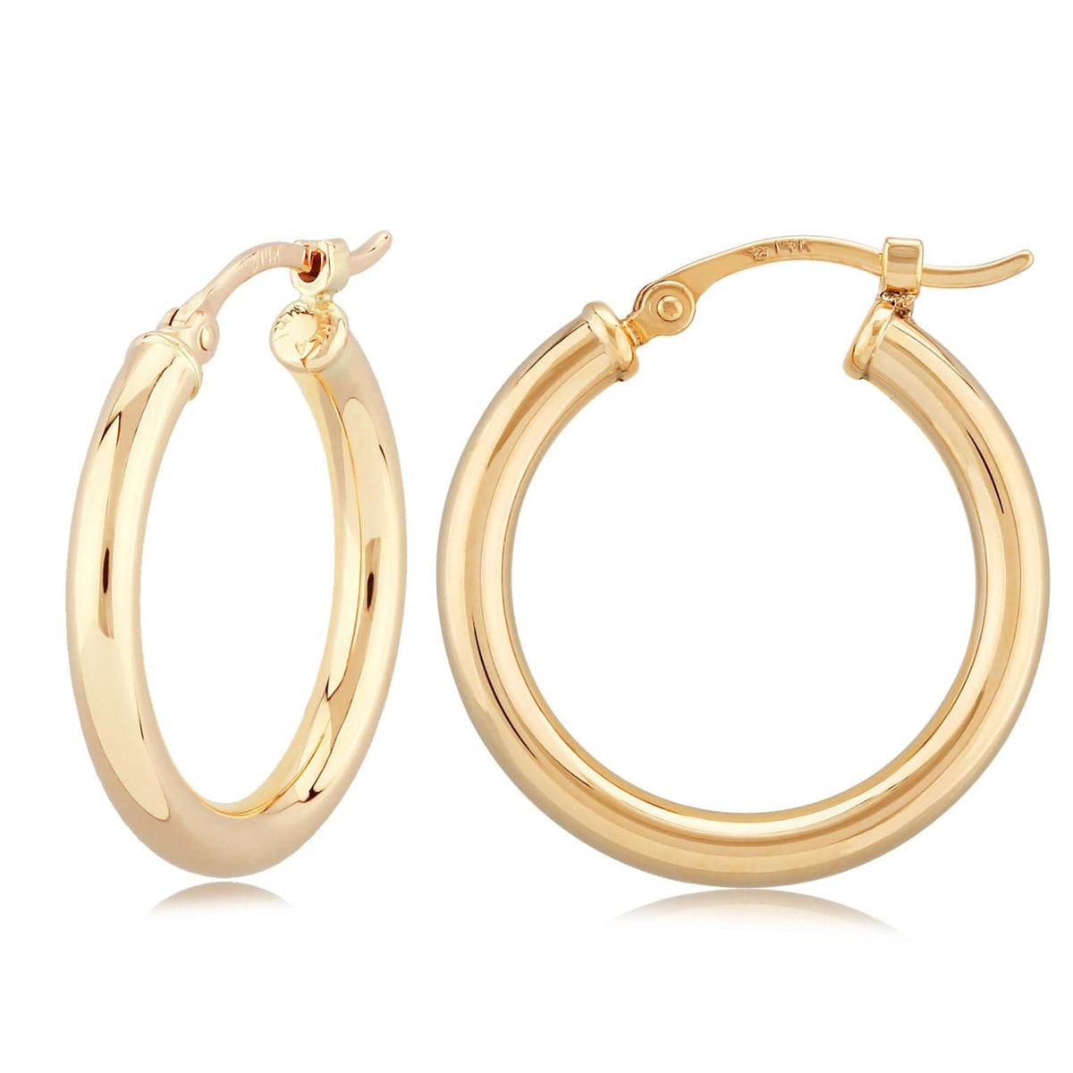14K Yellow Gold Hoop Earrings