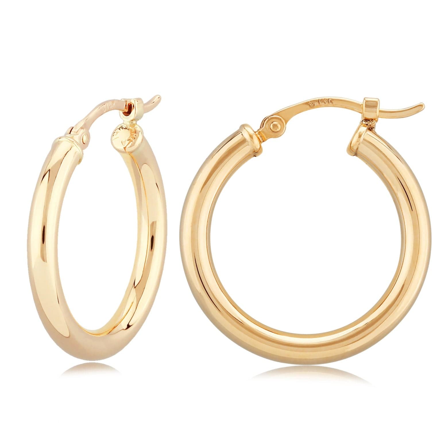 14K Yellow Gold Hoop Earrings