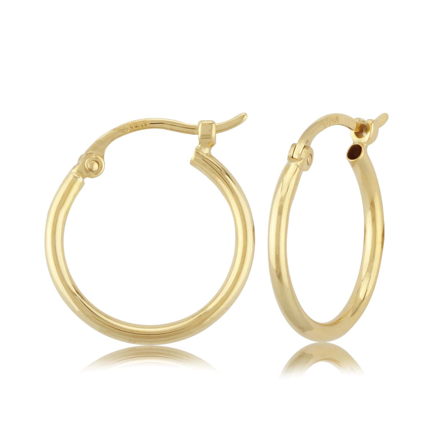 14K Yellow Gold Hoop Earrings