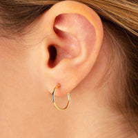 14K Yellow Gold Hoop Earrings