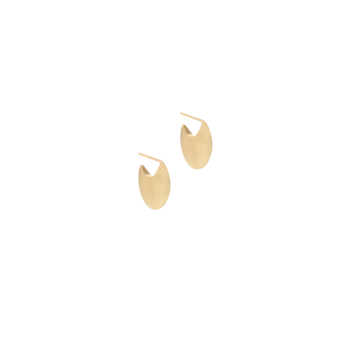 14K Yellow Gold Large Round Lua Hoops