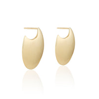 14K Yellow Gold Large Oval Uhura Hoops