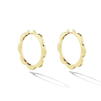CADAR 18K Yellow Gold Plain Triplet Hoop Earrings