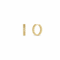 Zoe Chicco 14K Yellow Gold Small Curb Chain Hinged Huggie Hoops