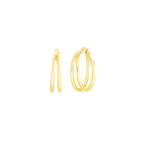 Roberto Coin 18K Yellow Gold Thin Double Hoop Earrings
