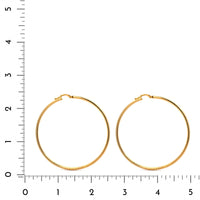 18K Yellow Gold Round Hoop Earrings