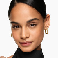DY Madison® Cable Hoop Earrings 18K Yellow Gold, 24.3mm