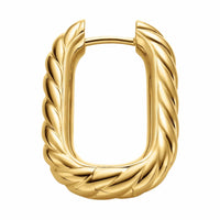 DY Madison® Cable Hoop Earrings 18K Yellow Gold, 24.3mm