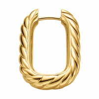DY Madison® Cable Hoop Earrings 18K Yellow Gold, 24.3mm