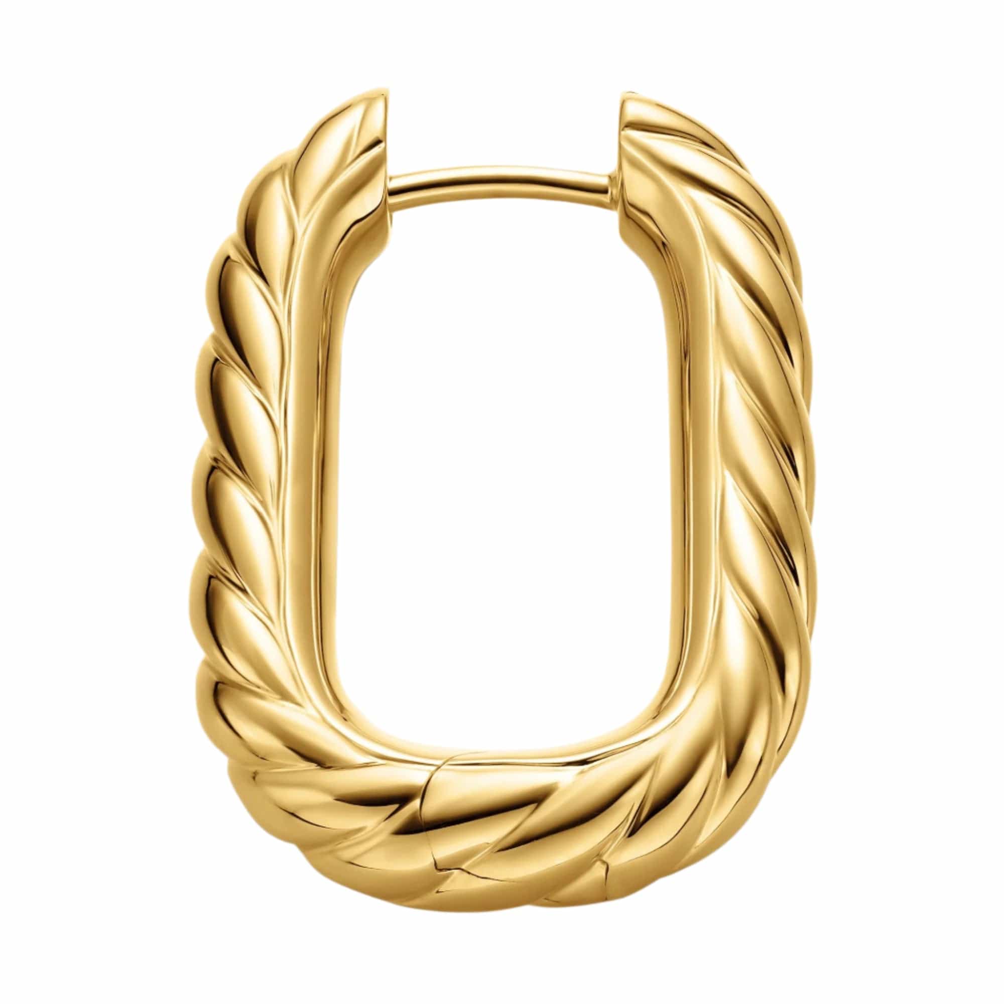 DY Madison® Cable Hoop Earrings 18K Yellow Gold, 24.3mm
