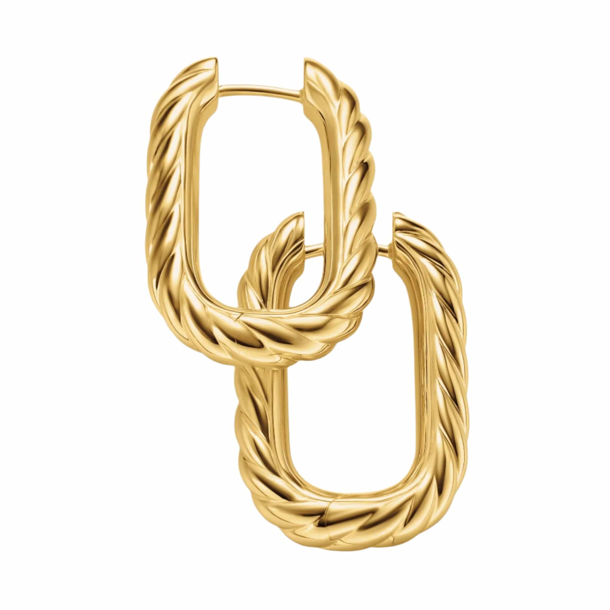 DY Madison® Cable Hoop Earrings 18K Yellow Gold, 24.3mm