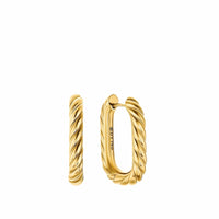 DY Madison® Cable Hoop Earrings 18K Yellow Gold, 24.3mm