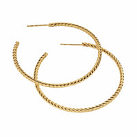 Cablespira® Hoop Earrings 18K Yellow Gold, 42.3mm