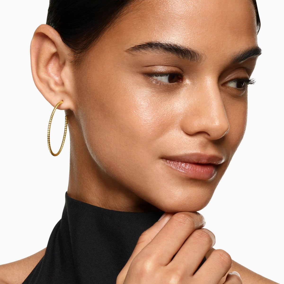 Cablespira® Hoop Earrings 18K Yellow Gold, 55mm