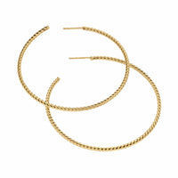 Cablespira® Hoop Earrings 18K Yellow Gold, 55mm