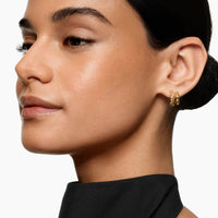 DY Mercer® Double Hoop Huggie Earrings 18K Yellow Gold, 13.5mm