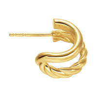 DY Mercer® Double Hoop Huggie Earrings 18K Yellow Gold, 13.5mm