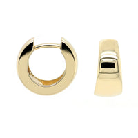 14K Yellow Gold Chunky Tapered Huggie Earrings