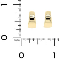 14K Yellow Gold Chunky Tapered Huggie Earrings