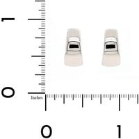 14K White Gold Chunky Tapered Huggie Earrings
