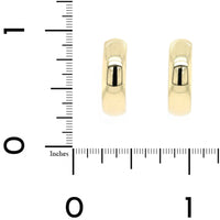 14K Two-Tone Gold Rversible Chunky Huggie Earrings