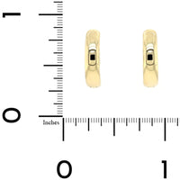 14K Yellow Gold Huggie Earrings