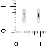 14K White Gold Huggie Earrings