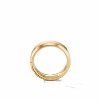 Beveled Band Ring in 18K Yellow Gold, 6mm