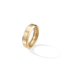 Beveled Band Ring in 18K Yellow Gold, 6mm