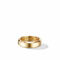 Beveled Band Ring in 18K Yellow Gold, 6mm