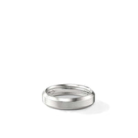 Beveled Band Ring in 18K White Gold