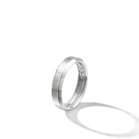 Beveled Band Ring in 18K White Gold
