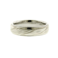 Platinum Mokume Gane Patterned and High Polished Band