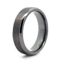 Grey Tantalum Band with Brushed Center