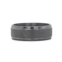 Tantalum Grey Beveled Edge and Swirl Center Band