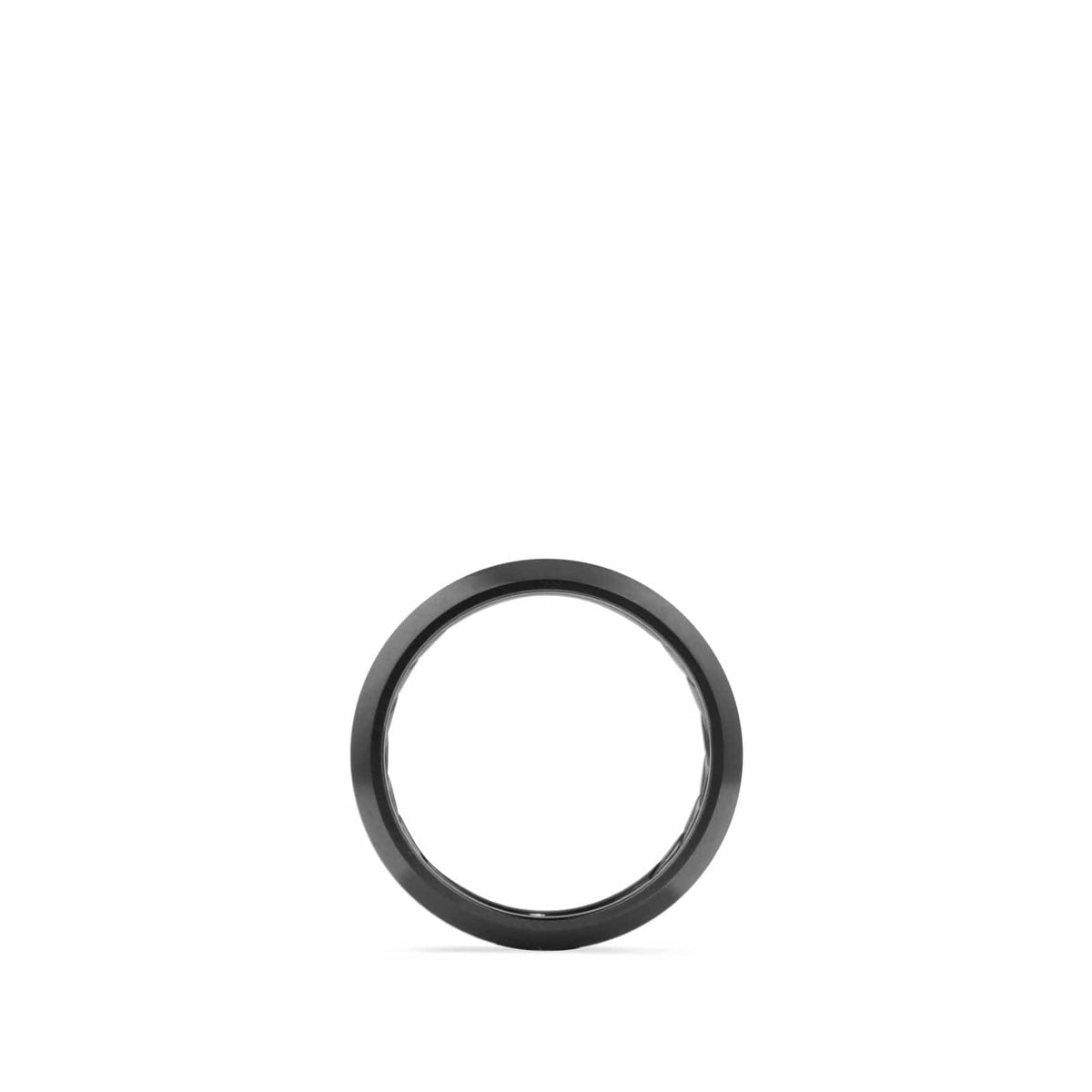 Beveled Band Ring in Black Titanium, 6mm