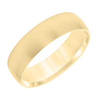 14K Yellow Gold Brushed Finish Band