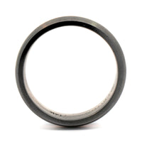14K Rose Gold Center Brushed Tantalum Band