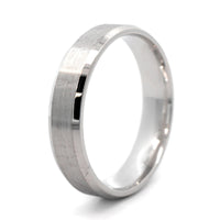 14K White Gold Polished Satin Band