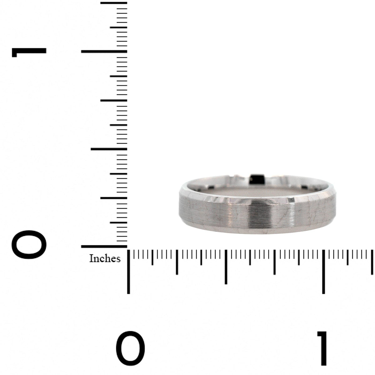 14K White Gold Polished Satin Band