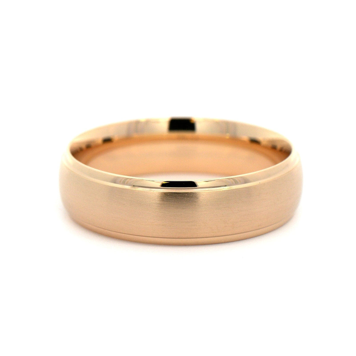 14K Yellow Gold Satin and High Polished Band