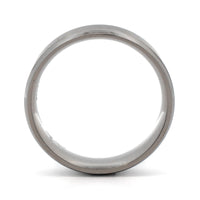 Palladium Flat Matte Finish with Polished Edges Wedding Band